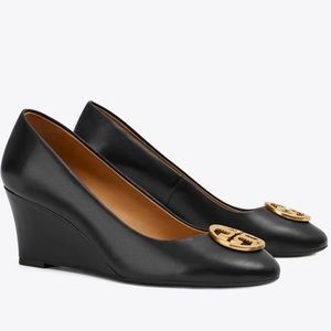 Tory Burch Sally Wedge Pumps Black Size 5M
